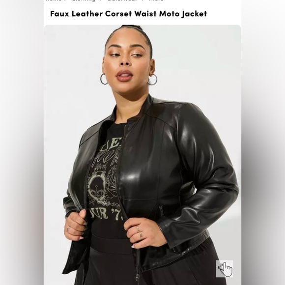 torrid Jackets & Blazers - Torrid Black Faux Leather Moto Jacket